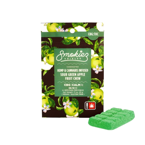 Smokiez Gummies – Single 100mg – CBG:THC Sour Green Apple